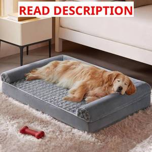 lot 1506 image: BFPETHOME Orthopedic Washable Dog Bed - Large, Removable Cover, Waterproof