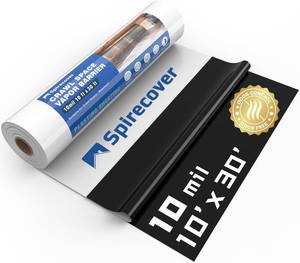 lot 1507 image: Panda Film Crawl Space Vapor Barrier, 10mil, 10x30, for Encapsulation