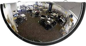 lot 1538 image: 18 Acrylic Bubble Half Dome Mirror with Rim - Vision Metalizers DPB1812