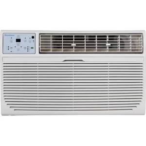 lot 104 image: $530 Keystone 10,000 BTU 115-Volt Through-the-Wall Air Conditioner Cools 450 Sq. Ft. with remote in White Factory Strapped NEW