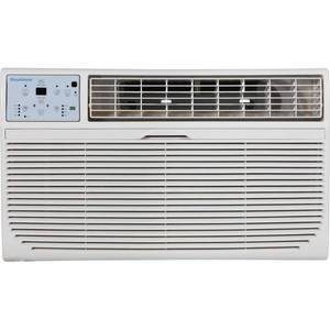 lot 105 image: $550 10,000 BTU 230-Volt Through-the-Wall Air Conditioner Cools 450 Sq. Ft. with Heater in White. Factory Strapped NEW