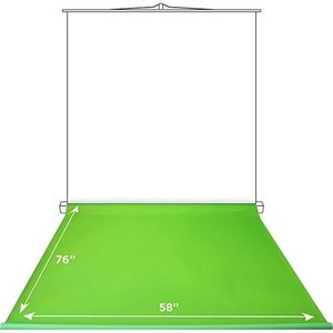 lot 110 image: Valera Pop Up Green Screen Floor Extension Kit - Provides Complete Head-to-Toe Full Body Coverage  10 Second Setup  Wrinkle Resistant Chromakey Fabric  Works in Low Light