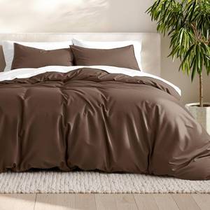 lot 3496 image: Bare Home Bedding Duvet Cover Queen Size - Premium 1800 Super Soft Collection - Lightweight, Cooling - Soft Breathable Bedding Duvet Cover (Queen, Cocoa)