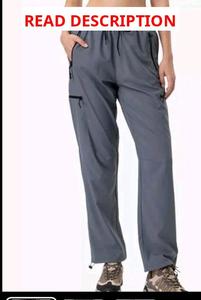 lot 4424 image: Maison Misfits Womens Hiking Cargo Pants Quick Dry SPF Lightweight Black XL 30 Inseam
