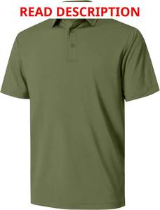 lot 4495 image: NIASHOT Polo Shirts for Men Summer Short Sleeve Golf Polos Quick-Dry Moisture Wicking T-Shirts Fashion Clothes Mens. Burgundy Large