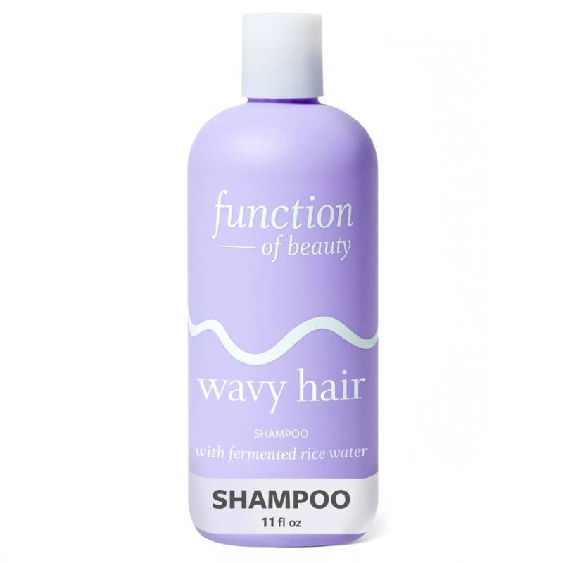 lot 108 image: Function of Beauty Custom Wavy Hair Shampoo Base with Fermented Rice Water - 11 fl oz Paraben-Free, Sulfate-Free, Peach Scent - Retail $10