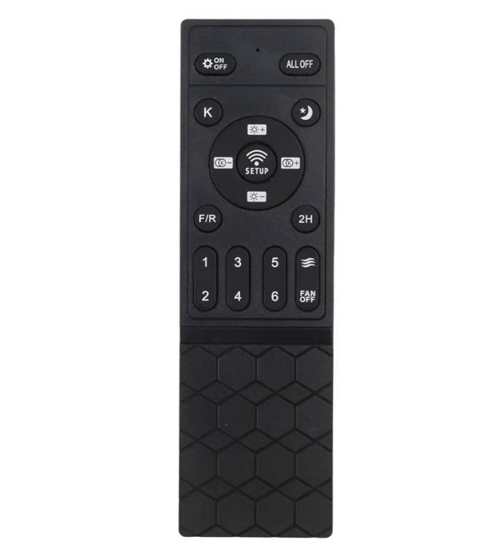 lot 63551 image: Ceiling Fan Remote Control with Stepless Dimming & Inverter Controller for DC 24V Fans, 6-Speed  Sleep Timer, Compatible with Invisible Fan Light Systems(A) - Retail $12