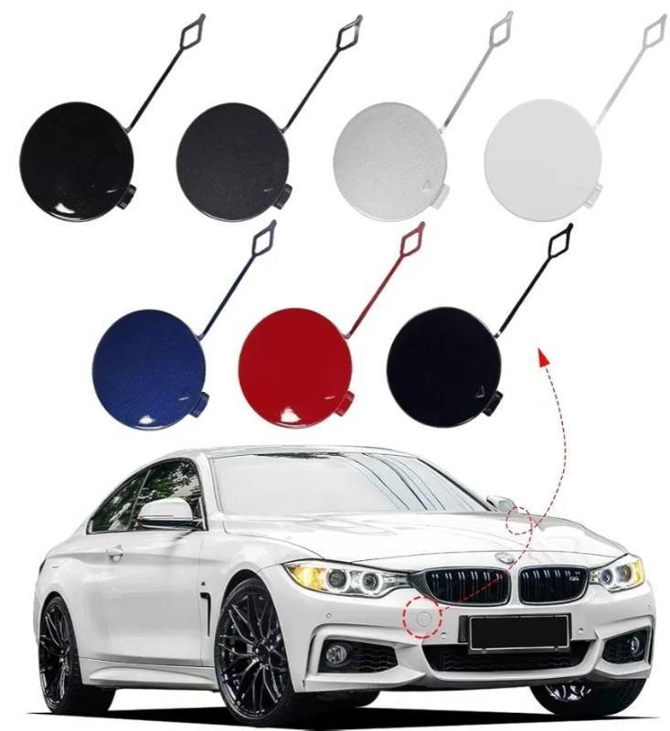 lot 63742 image: Car Front Bumper Tow Hook Cover Cap Towing Eye for BMW 4 Series M-Sport F32 Coupe F33 Gran Fit 418i 420i 425i 428i 430i 435i 440i 2014 2015 2016 2017 2018 2019 51118061005 (Pearl White) - Retail $23