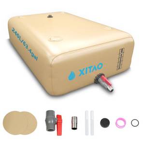 lot 58635 image: 63Gal240L Water Storage Bladder wWater Level Indicator, Large Capacity Foldable Water Storage Containers, Portable Emergency Water Tank Water Bag for RVs, Fire Prevention, Irrigation - Retail $56