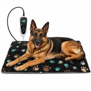 lot 58685 image: Large Dog Heating Pad 36x24 in with Smart Thermostat Switch and Power Line Protection Tube,Obtained MET and UL Dual Certification,Waterproof Pet Heating Pad for Dogs,with Plush Fabric Cover - Retail $33