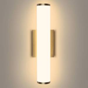lot 58704 image: Kalium 16in Modern Wall Sconces, Dimmable Bathroom Vanity Lights, 3000K Warm White LED Indoor Sconces Lighting for Bathroom, Stairs, Living Room, Bedroom. Hardwired. - Retail $40