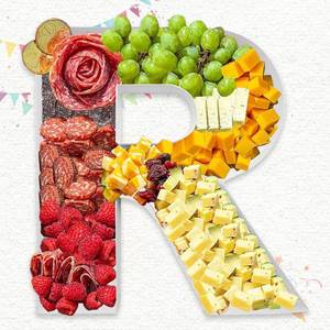 lot 58711 image: 12inch Cardboard Letter Fillable Shaped Decorative Box for Charcuterie(R) - Retail $19