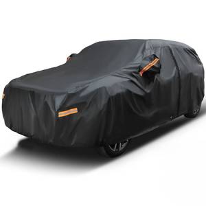 lot 58721 image: 10-Layer SUV Car Cover Waterproof All Weather. See Vehicle Size-Chart for Accurate Fit. Outdoor Full Exterior Covers for Automobiles. Car Tarp Jeep Rav4 CRV. Black, Size S3. - Retail $78