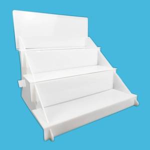 lot 58739 image: 18.55x16x15 Portable Product Display Stand - White Table for Craft Shows, Retail, Farmers Markets, Candy, and Vendors - Repeatable AssemblyDisassembly Shelf - Retail $50