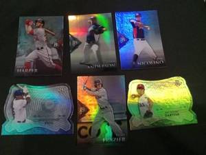 lot 6225 image: Bowman Platinum Baseball Card Lot - Harper, Darvish, Frazier, Nicolino, Anderson, Puig