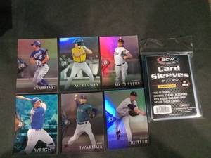 lot 6230 image: Bowman Platinum Baseball Refractor Card Lot - Starling, McKinney, McCullers, Wright, Iwakuma, Butler