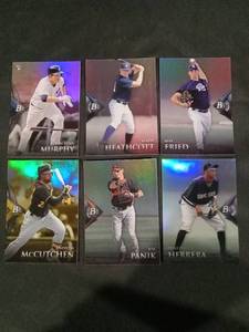 lot 6233 image: 2014 Bowman Platinum Baseball Card Lot of 6