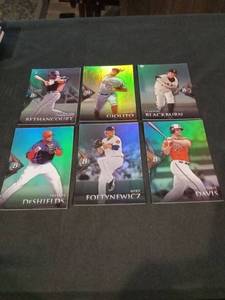 lot 6253 image: Bowman Platinum MLB Baseball Cards Lot of 6 - Giolito, DeShields, Davis, Blackburn, Foltynewicz, Bethancourt