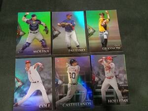 lot 6261 image: 2016 Bowman Platinum MLB Baseball Card Lot of 6