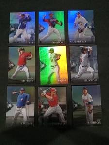 lot 6267 image: Bowman Platinum MLB Baseball Cards Lot of 9 - Lindor, Buxton, Berrios & More