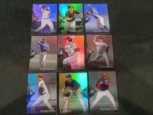 lot 6269 image: Bowman Platinum MLB Baseball Trading Cards Lot of 9 - Darvish, Gallo, DeShields & More