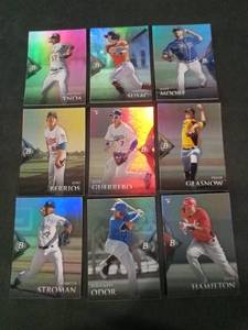 lot 6276 image: 2014 Bowman Platinum MLB Baseball Card Lot of 9 - Stroman, Berrios, Glasnow & More