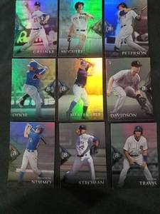 lot 6278 image: Bowman Platinum MLB Baseball Cards Lot of 9 - Greinke, Nimmo, Odor & More