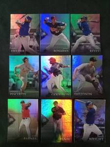 lot 6279 image: Bowman Platinum MLB Baseball Cards Lot of 9 - Fielder, Barnes, Piscotty & More