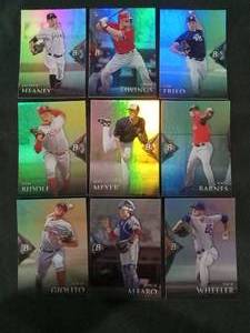 lot 6284 image: 2014 Bowman Platinum Baseball Prospects Foil Card Lot of 9