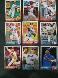 lot 6290 image: 2015 Topps Baseball Card Lot of 9 - MLB Players Including Broxton, Gonzalez, Rodriguez & More