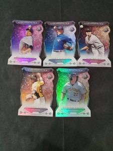 lot 6294 image: 2014 Bowman Platinum Top Prospects Die-Cut Refractor Card Lot of 5