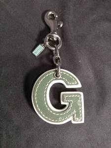 lot 3997 image: Coach Letter G Keychain Charm
