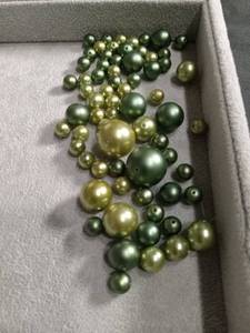 lot 6395 image: Pearl Beads Mix Green Champagne Loose Jewelry Craft Supply