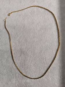lot 6430 image: Gold-Tone Chain Necklace with Spring Ring Clasp