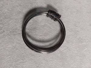 lot 6433 image: Coiled Wire Bracelet with Spring Clasp