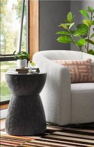 lot 20092 image: Modern Hourglass Side Table - Retail $89