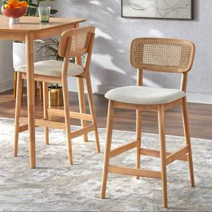 lot 20115 image: Cane Back Counter Height Bar Stools- 2 - Retail $175