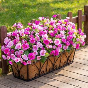 lot 673 image: Artificial Flowers for Outdoors, 6 Bundles Silk Fake Hibiscus Flowers for Spring Summer Decoration, UV Resistant Fake Plants Plastic Bouquet for Home Planter Porch Patio Yard Decor(Double Purple) - Retail $14