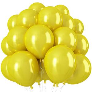 lot 677 image: Chrome Yellow Balloons, 50 PCS 10 Inch Double-Layered Metallic Yellow Balloons, Shiny Thick Chrome Metallic Latex Helium Balloon for Birthday Wedding Graduation Party Decoration Supplies - Retail $18