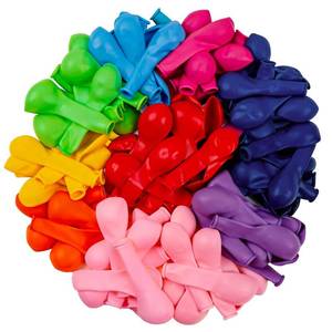 lot 678 image: PartyWoo Assorted Colors Rainbow Balloons 50pcs 5 Inch Multicolor Colorful Primary Color Balloon for Graduation Baby Shower Unicorn Fiesta Flower Spring Rainbow Theme Birthday Party Decorations - Retail $6