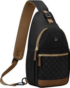 lot 684 image: Vankor Small Crossbody Purses Bags for Women Men Travel, Chest Sling Bag Women Casual Cross Body Bag for Woman Sling Backpack Black - Retail $9