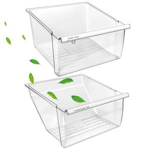 lot 718 image: 2 Pack Upgraded 2188656 Fridge Crisper Drawer Humidity Control Drawer UPPER & 2188664 Crisper Bin LOWER for Whirlpool Fridge Crisper Drawer,Kenmore Whirlpool Refrigerator Drawer Replacement Parts