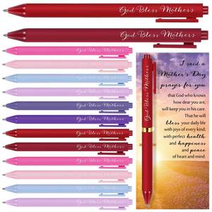 lot 720 image: Eersida 100 Sets Mothers Day Gifts for Church Bulk God Bless Mothers Day Pens 8 Colors Christian Pens Bible Verse Ballpoint Religious Gift Cards Christian Cards with Ties for Church Birthday - Retail $32