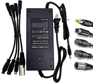 lot 723 image: 42V 2A Electric Scooter Charger 5 in1 Plugs for Bird,Gotrax,Segway,Pocket Mod, Sports Mod,Voyage,Ninebot,Apex,Glider, XR Elite, XR Ultra,MetroJourney,Jetson Eris ProOra ProRacerRhythm,Razor - Retail $30