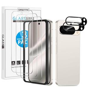 lot 733 image: OMOTON 32 Pack for Google Pixel 10 Pro Screen Protector 6.3 inch, 3 Pack Tempered Glass Screen Protector&2 Pack Camera Lens Protector with Alignment Framework, Case Friendly(Not for 1010 Pro XL) - Retail $10