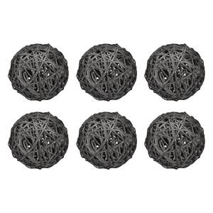 lot 769 image: MECCANIXITY 6 Pcs Wicker Rattan Balls 3.2 Inch Rattan Decorative Balls Vase Fillers for Wedding Party Centerpiece Bowls Home Decoration Gray - Retail $19