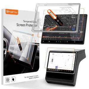 lot 790 image: QINQINTU For Tesla Model Y Juniper & Model 3 Highland Matte 15.4 & 8 Screen Protector No Glare & Fingerprint 9H Tempered Glass Alignment Kit for Tesla Model 3 Model Y Juniper Accessories - Retail $23