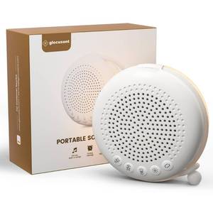 lot 807 image: Glocusent 3-in-1 Portable Baby Sound Machine, White Noise Machine for Sleeping, Night Light & Phone Connected Speaker 34 Sounds Timing Function 1000mAh Large Battery Designed for Travel - Retail $16