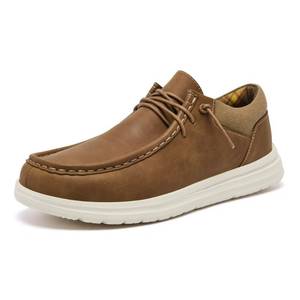 lot 811 image: FW FRAN WILLOR Mens Wide Shoes Width Toe Box Slip-on Loafers Casual Walking Shoes for Men Light Brown 11 - Retail $36