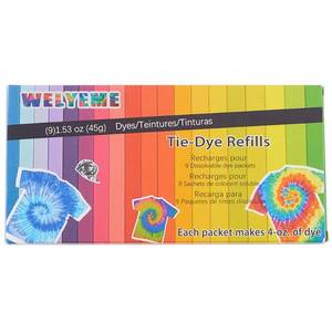 lot 820 image: Tie-Dye Refills 9 Packets (Rainbow) - Retail $8